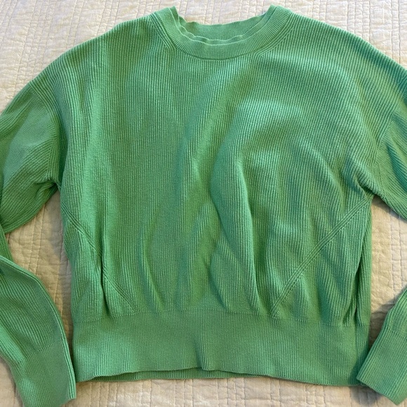 lululemon athletica Sweaters - lululemon athletica Mint Green Ribbed Crewneck Sweater size 8